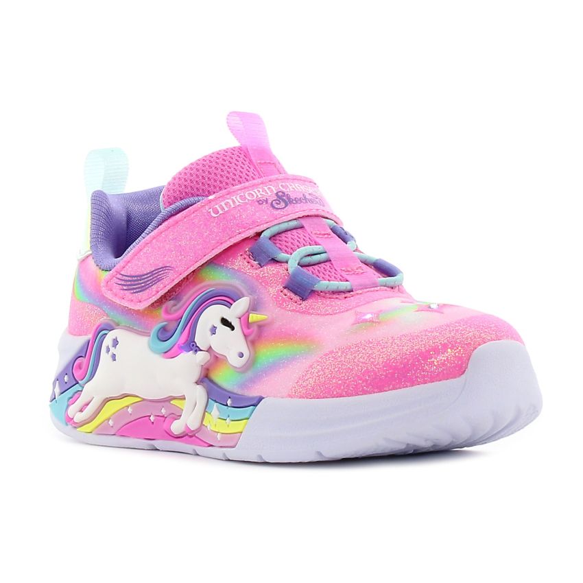 Skechers Unicorn Chaser villogó rózsaszín baba cipő