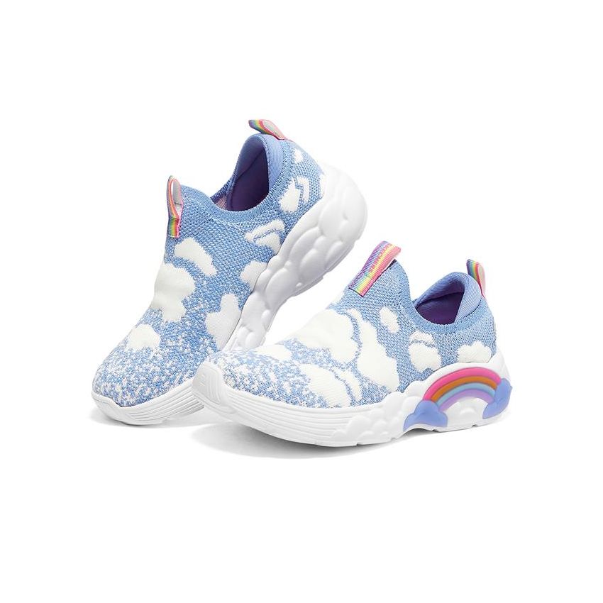 Skechers Rainbow Racer - Fluffy Dreamz villogó kék gyerek cipő