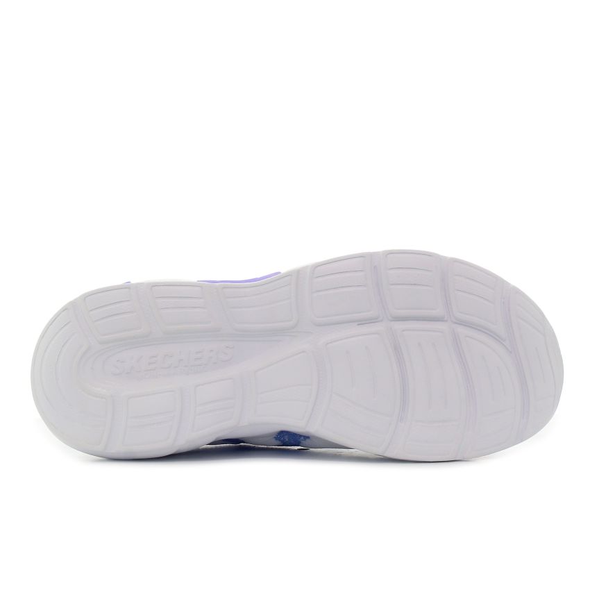 Skechers Rainbow Racer - Fluffy Dreamz villogó kék gyerek cipő