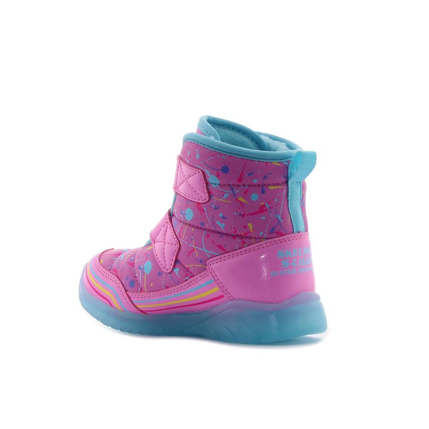 Skechers Illumi - Brights - Power Paint villogó rózsaszín baba csizma