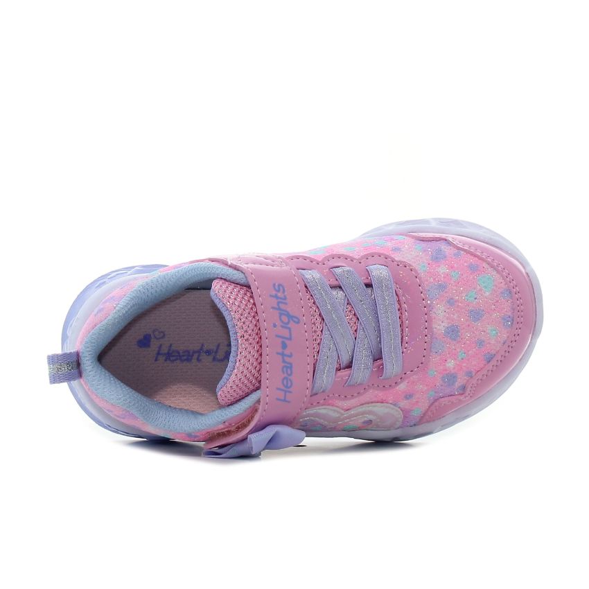 Skechers Flutter Heart Lights - Kind Spirit villogó rózsaszín baba cipő