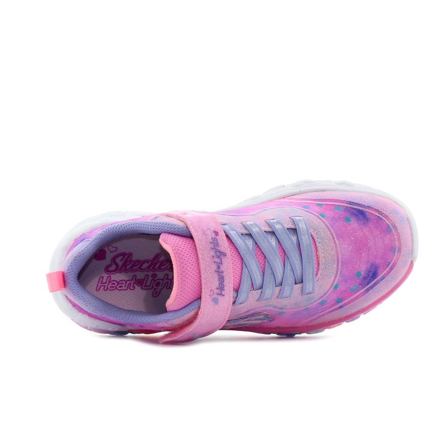 Skechers S-Lights - Eternal Heart Lights villogó rózsaszín gyerek cipő