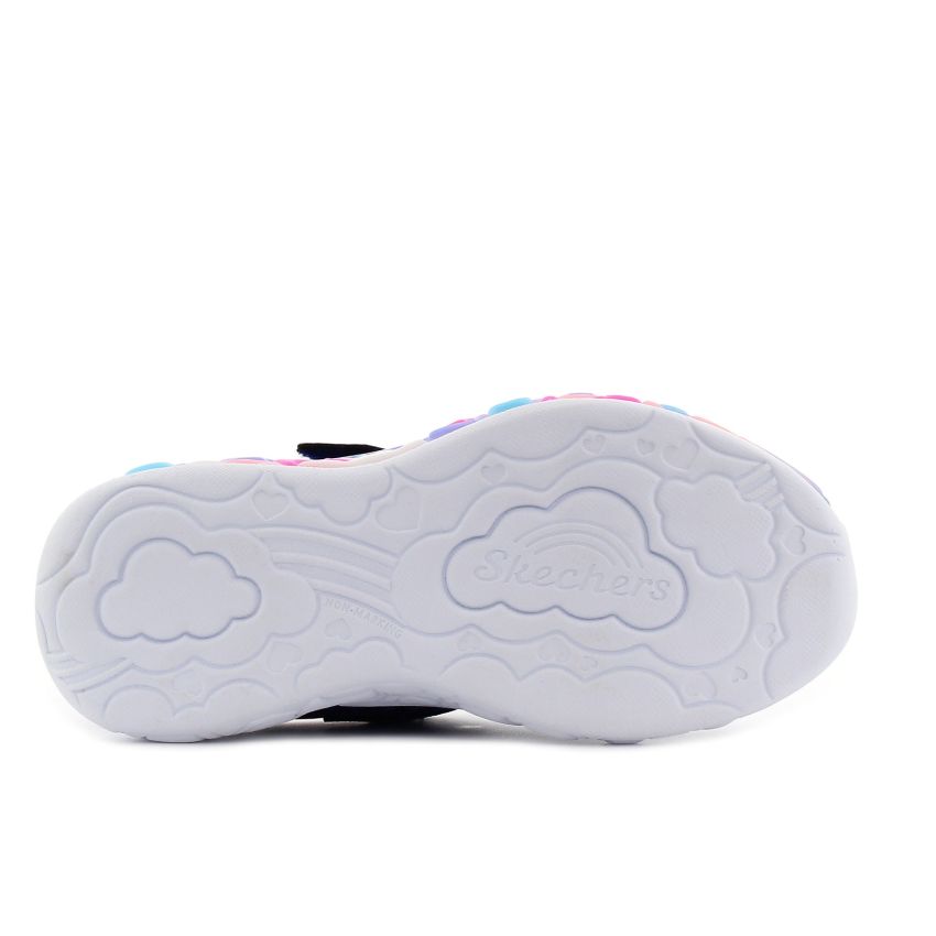 Skechers S-Lights - Eternal Heart Lights villogó sötétkék gyerek cipő