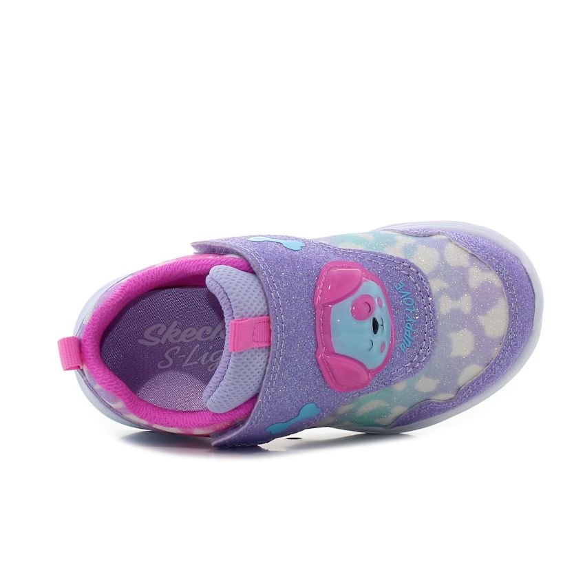 Skechers Glimmer Kicks - Skech Pets villogó lila baba cipő