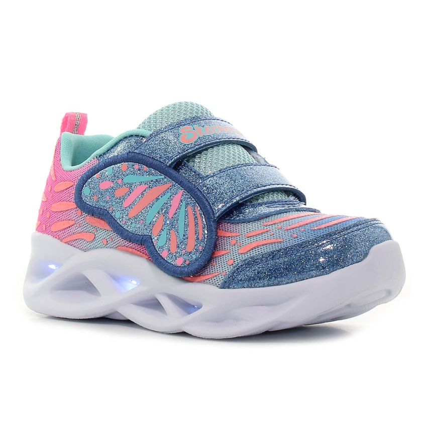 Skechers Twisty Brights - Wingin It villogó kék baba cipő