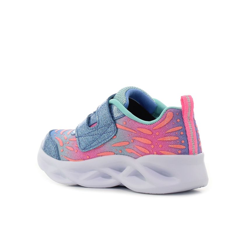 Skechers Twisty Brights - Wingin It villogó kék baba cipő