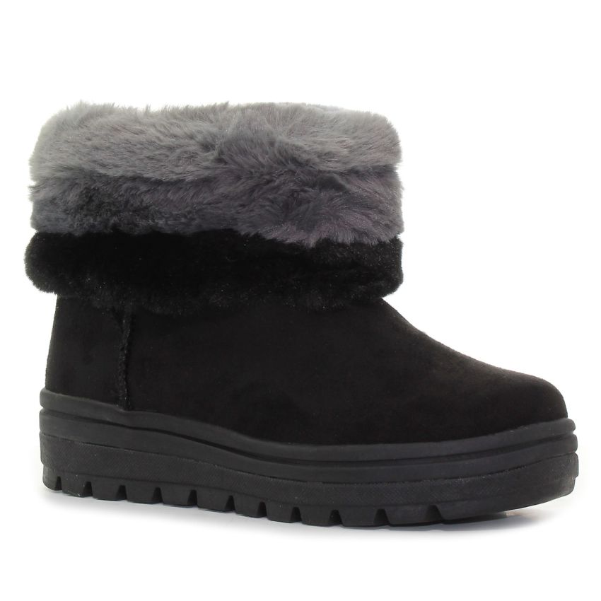 Skechers Street Cleats 2 - Naturally Luxe fekete gyerek csizma