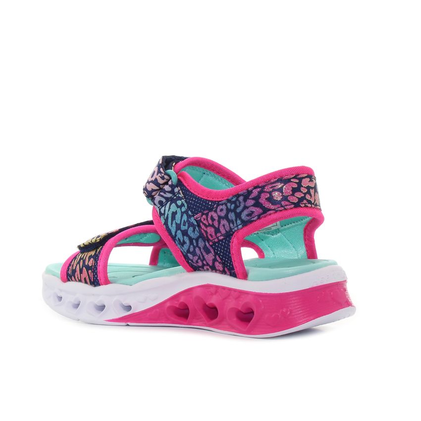 Skechers Flutter Hearts villogó sötétkék gyerek szandál