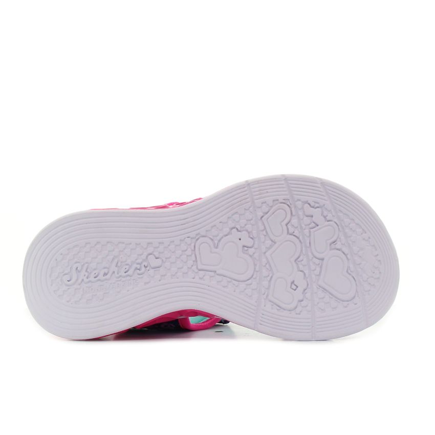 Skechers Flutter Hearts villogó sötétkék gyerek szandál