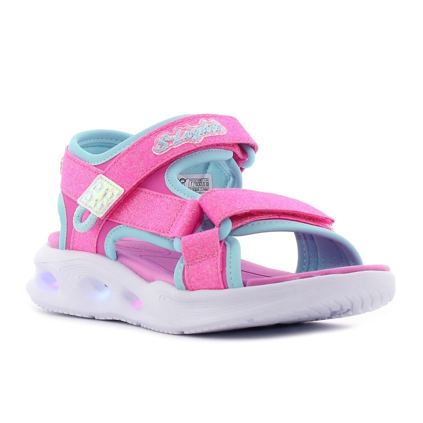 Skechers S-Lights - Sola Glow villogó rózsaszín gyerek szandál