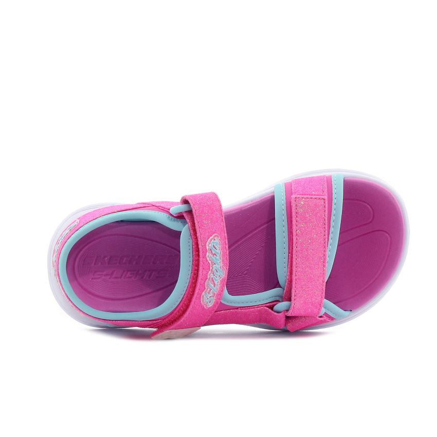 Skechers S-Lights - Sola Glow villogó rózsaszín gyerek szandál