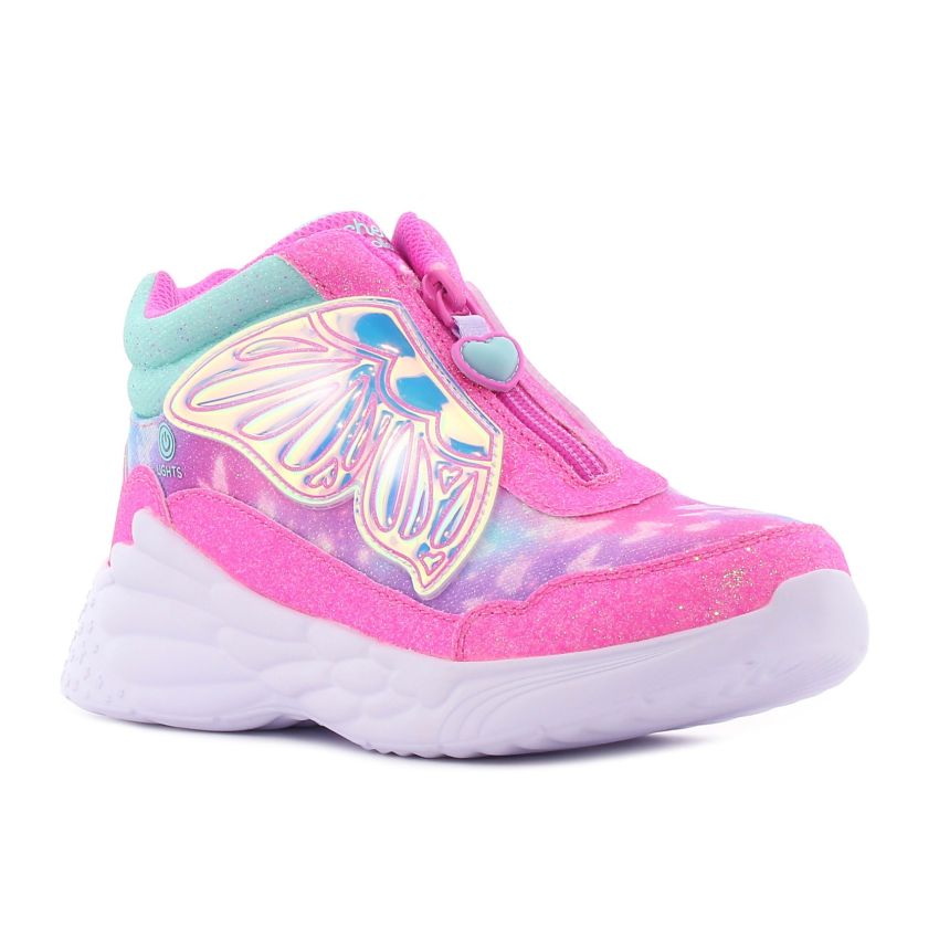 Skechers Dream Racer - Butterfly Express villogó rózsaszín gyerek cipő