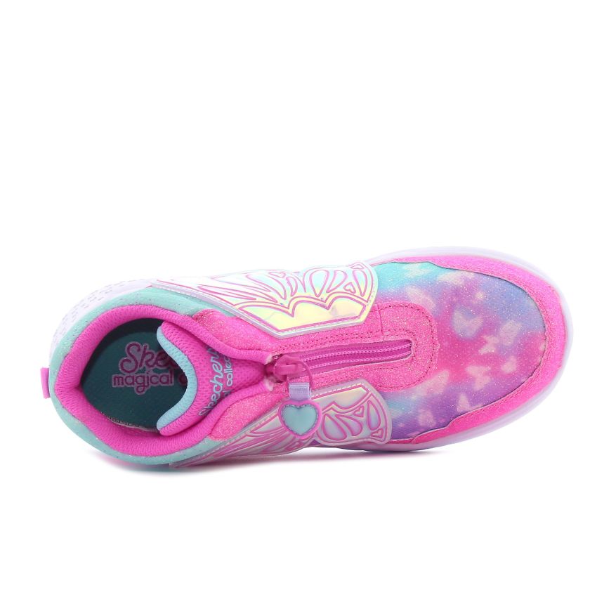Skechers Dream Racer - Butterfly Express villogó rózsaszín gyerek cipő