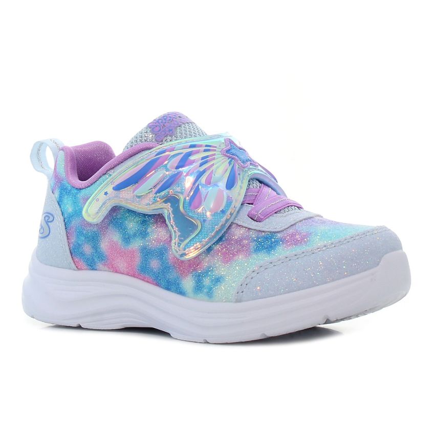 Skechers Glimmer Kicks - Magical Wings villogó kék baba cipő
