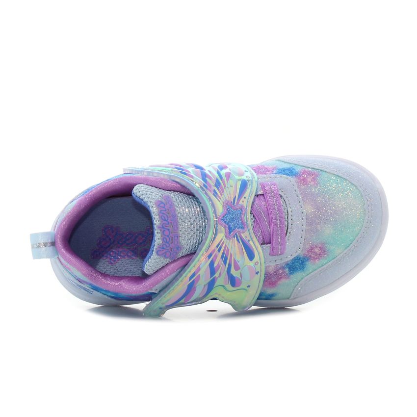 Skechers Glimmer Kicks - Magical Wings villogó kék baba cipő