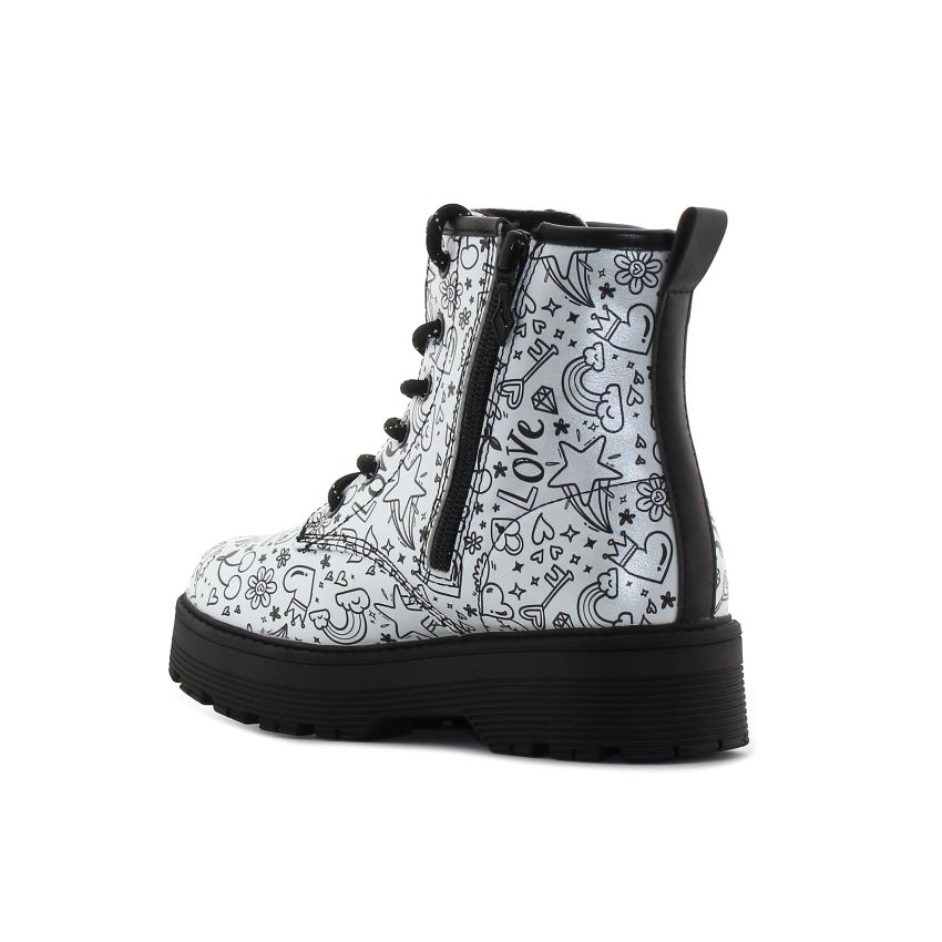 Skechers Gravlen Hi - Doodle Down fekete gyerek bakancs