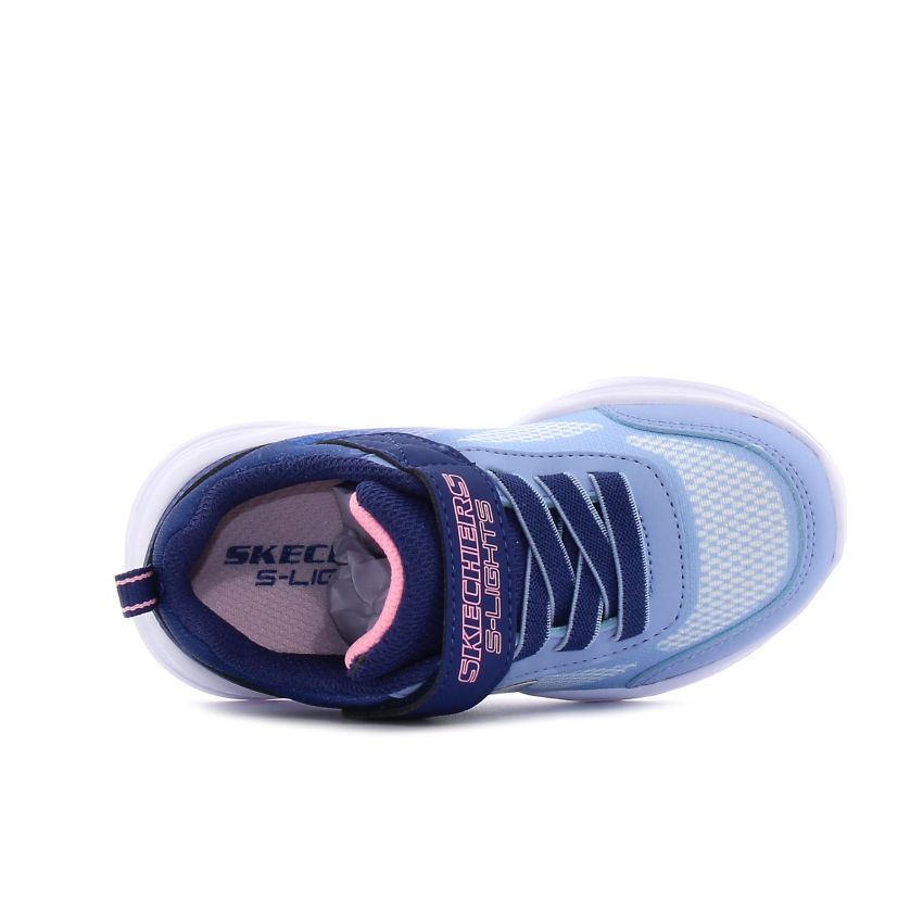 Skechers Sola Glow - Ombre Deluxe villogó kék baba cipő