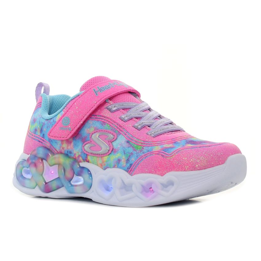 Skechers Infinite Heart Lights - Color Lovin villogó gyerek cipő