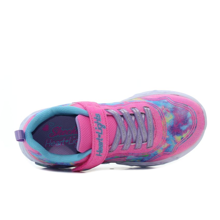 Skechers Infinite Heart Lights - Color Lovin villogó gyerek cipő