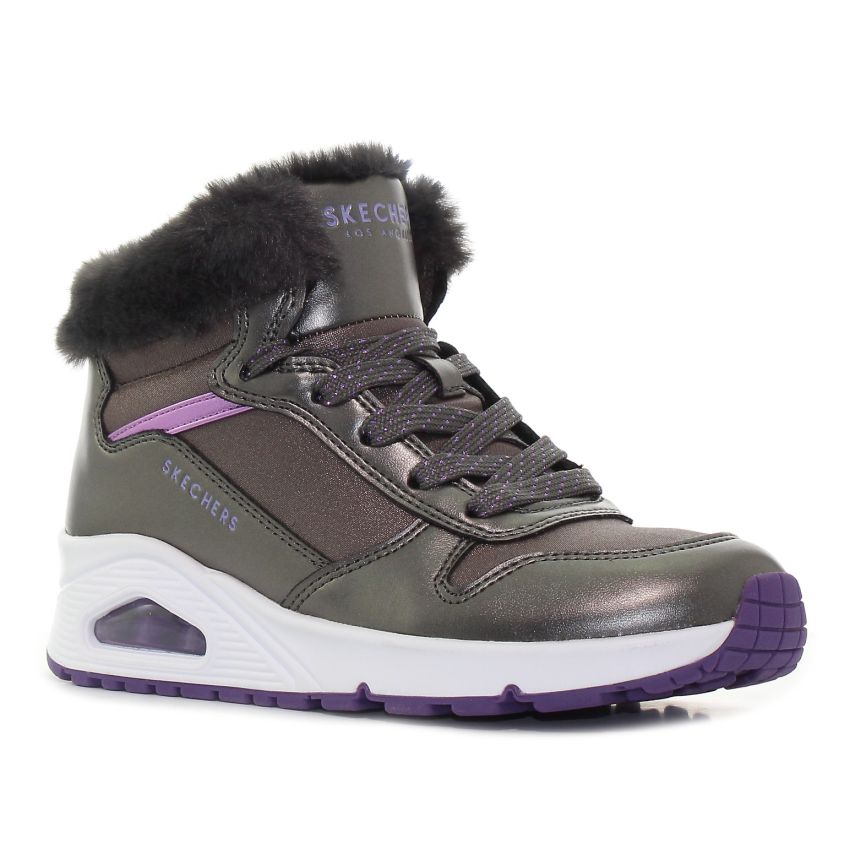 Skechers Uno - Cozy On Air szürke gyerek cipő