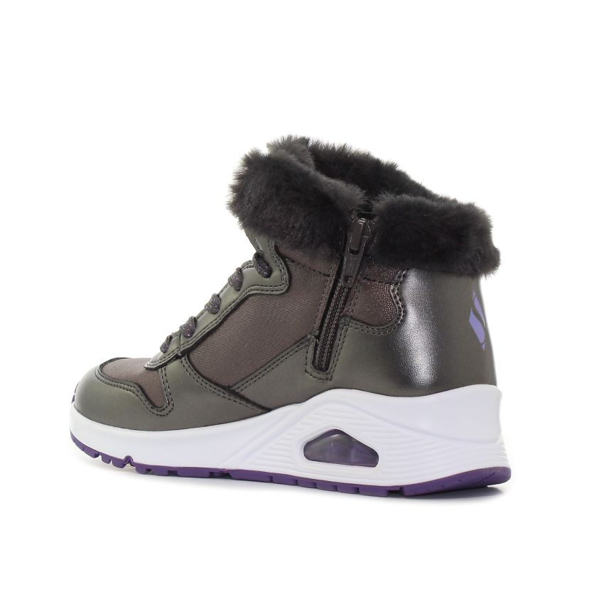 Skechers Uno - Cozy On Air szürke gyerek cipő