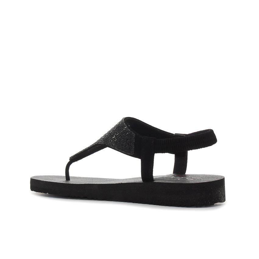 Skechers Meditation - Rock Crown fekete női szandál