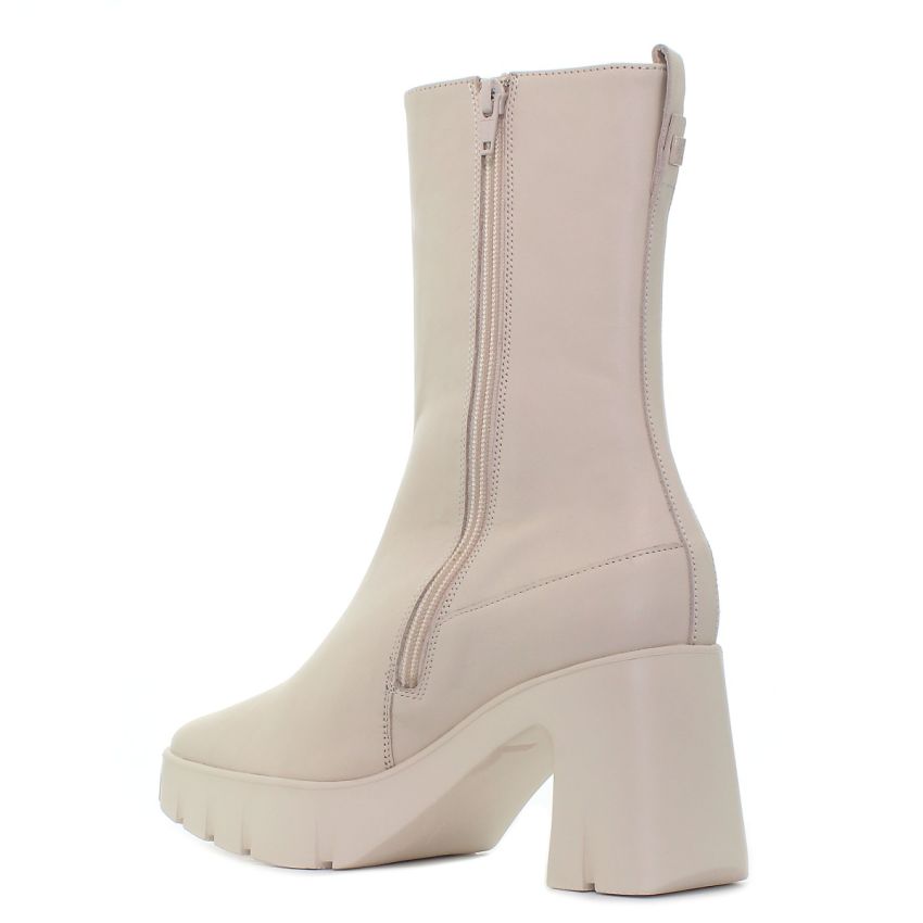 Högl Discovery bézs női magassarkú csizma