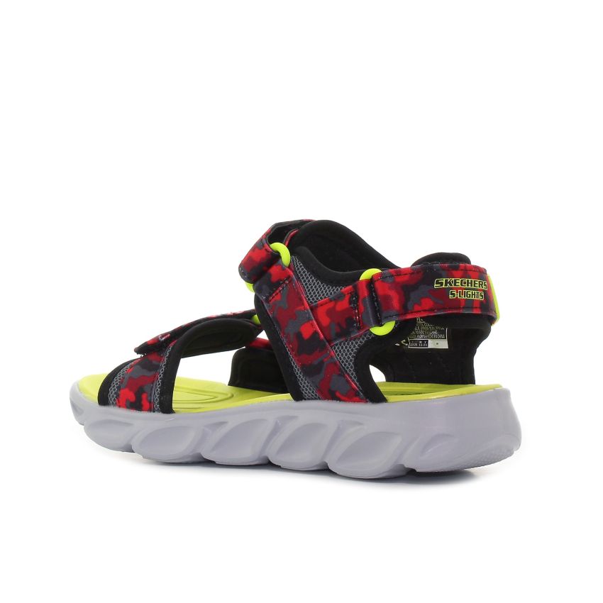 Skechers Hypno - Splash - Sun Breaks villogó piros gyerek szandál