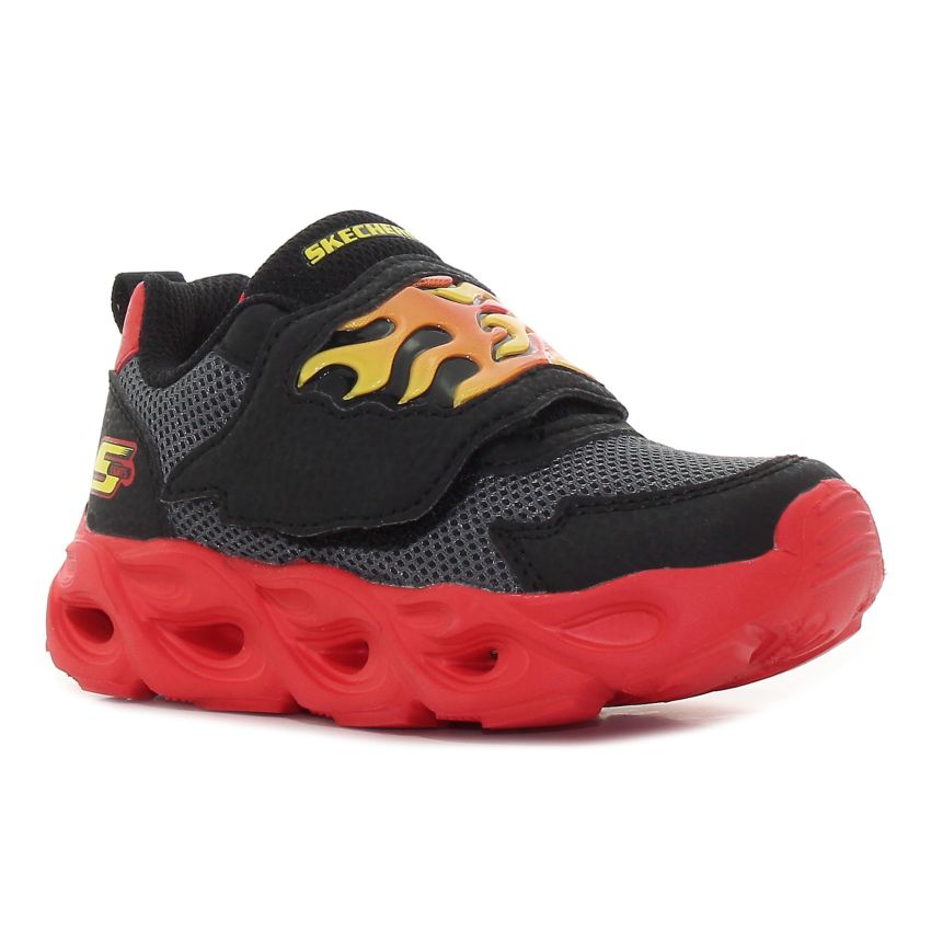 Skechers Thermo - Flash - Flame Flow fekete villogó baba cipő
