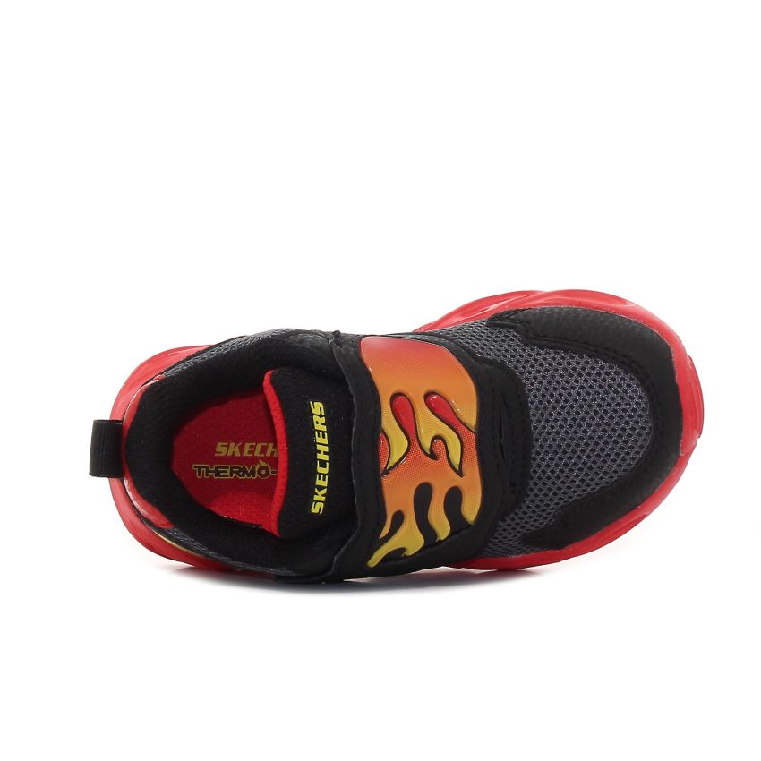 Skechers Thermo - Flash - Flame Flow fekete villogó baba cipő