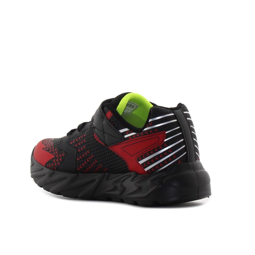 Skechers S-Lights - Flex - Glow Bolt villogó fekete gyerek cipő