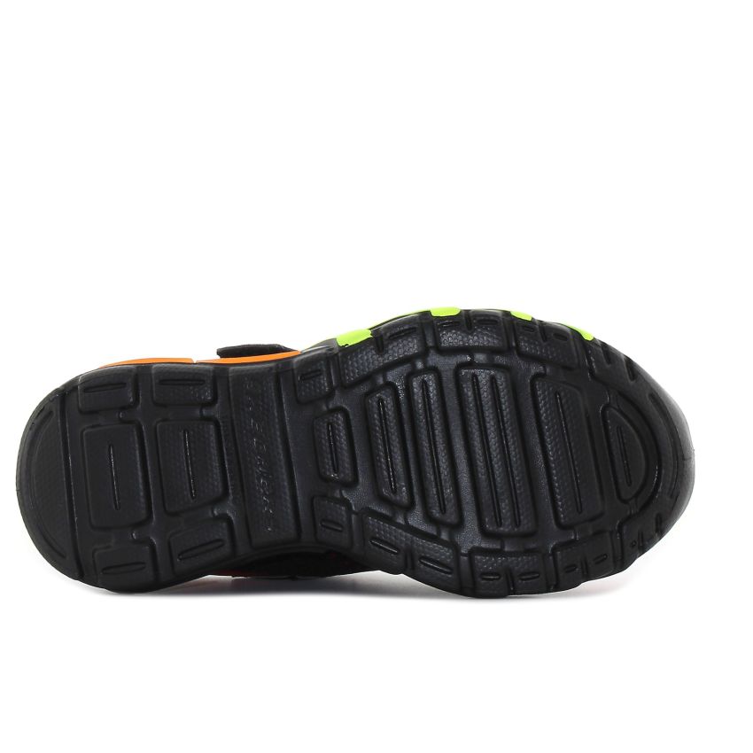 Skechers S-Lights - Flex - Glow Bolt villogó fekete gyerek cipő
