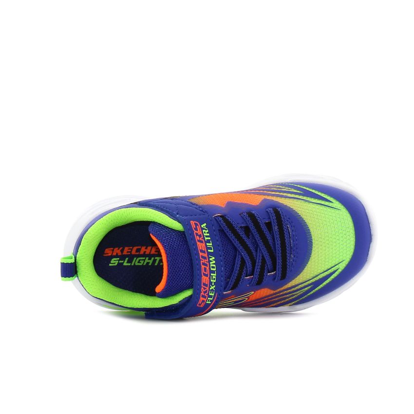 Skechers S-Lights - Flex - Glow Ultra villogó kék baba cipő