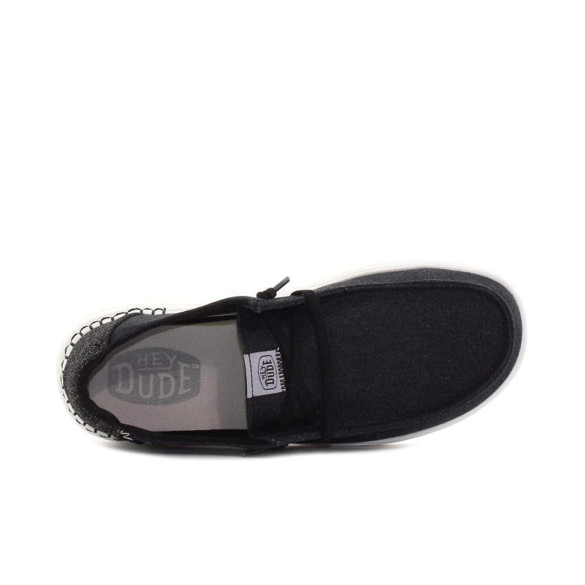 Hey Dude - Wendy Rise fekete női mokaszin és vitorlás cipő