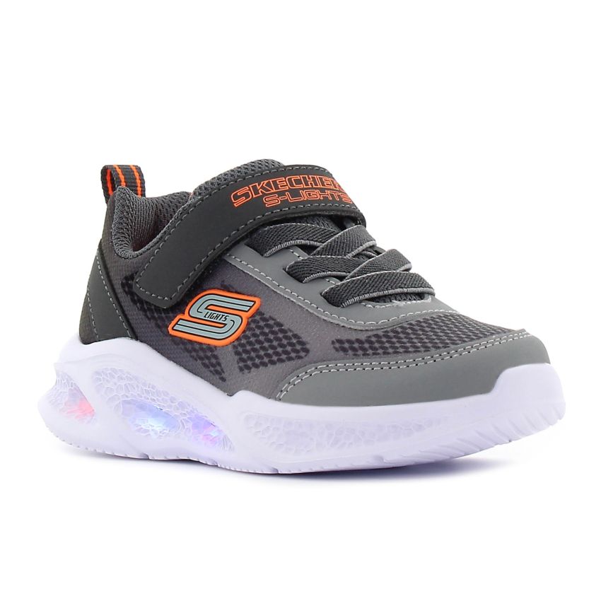 Skechers Meteor - Lights - Krendox villogó szürke baba cipő