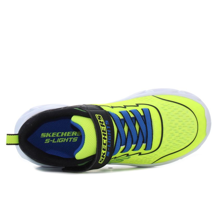 Skechers Twisty Brights 2.0 villogó neonzöld gyerek cipő
