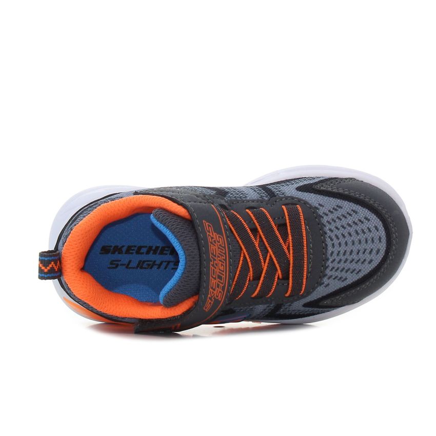 Skechers Tri - Namics villogó fekete baba cipő