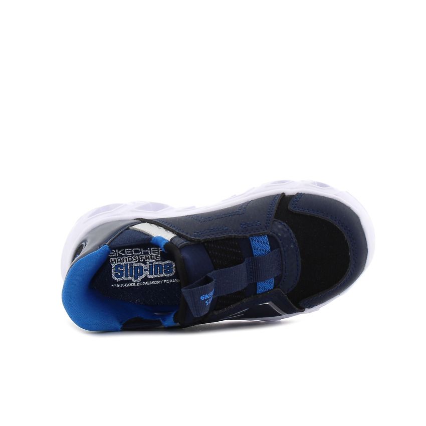 Skechers Slip-Ins - Hypno - Flash 2.0 - Brisk Brights villogó sötétkék baba cipő