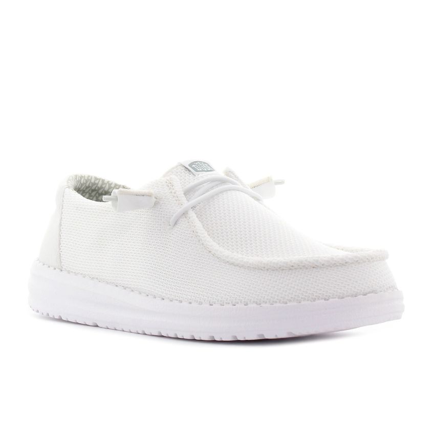 Hey Dude - Wendy Stretch Sox fehér női mokaszin és vitorlás cipő