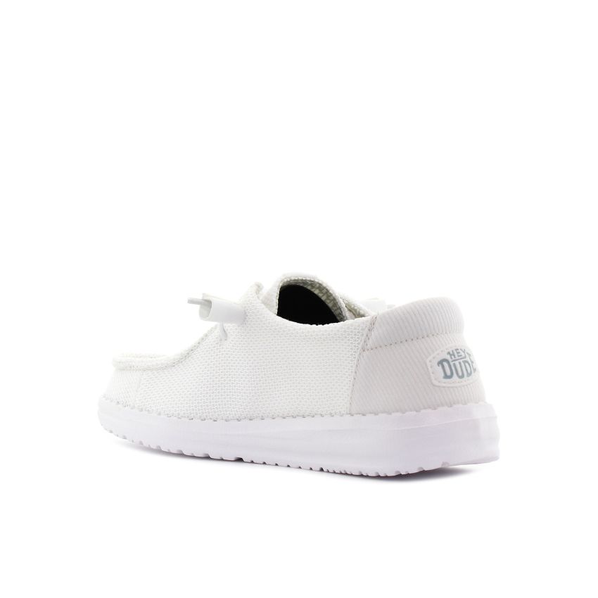 Hey Dude - Wendy Stretch Sox fehér női mokaszin és vitorlás cipő