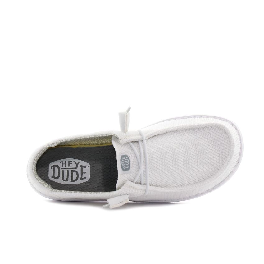 Hey Dude - Wendy Stretch Sox fehér női mokaszin és vitorlás cipő
