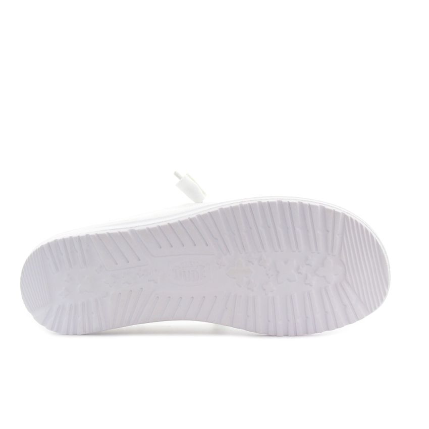 Hey Dude - Wendy Stretch Sox fehér női mokaszin és vitorlás cipő