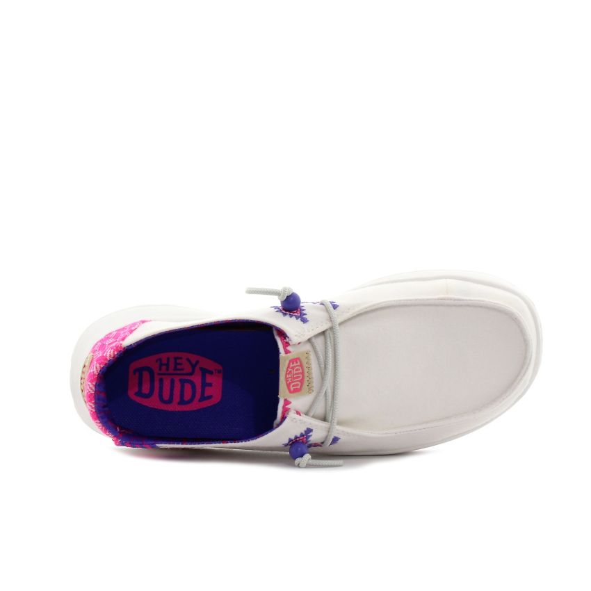 Hey Dude - Wendy Peak Chambarlay Woven fehér női mokaszin