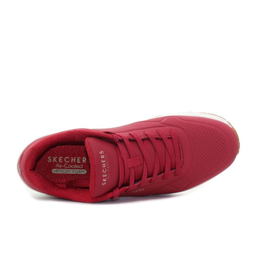 Skechers Uno - Stand on Air bordó férfi cipő