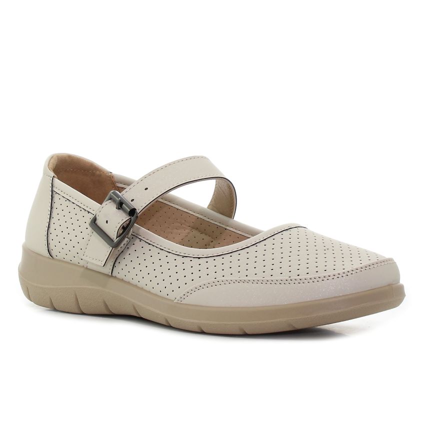 Goll Ania bézs női bebújós cipő