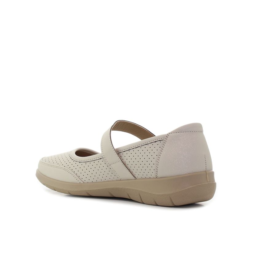 Goll Ania bézs női bebújós cipő