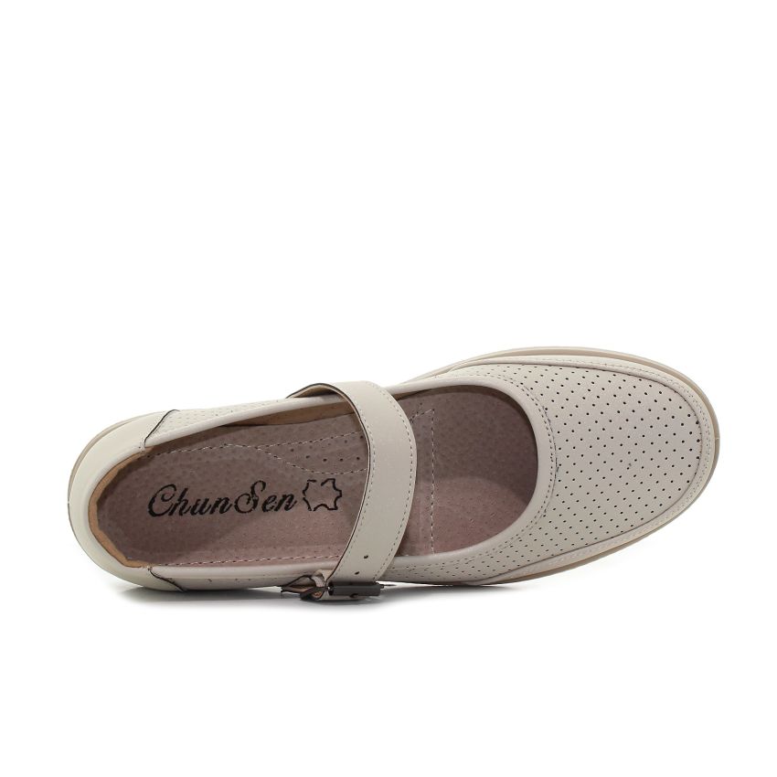 Goll Ania bézs női bebújós cipő