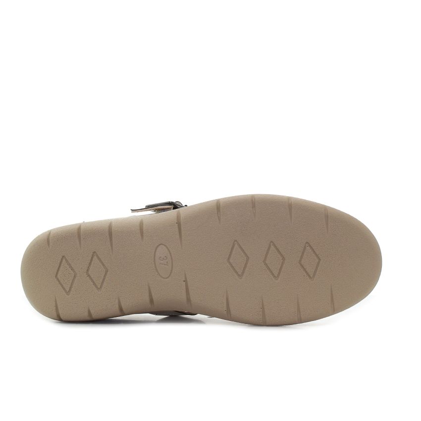 Goll Ania bézs női bebújós cipő