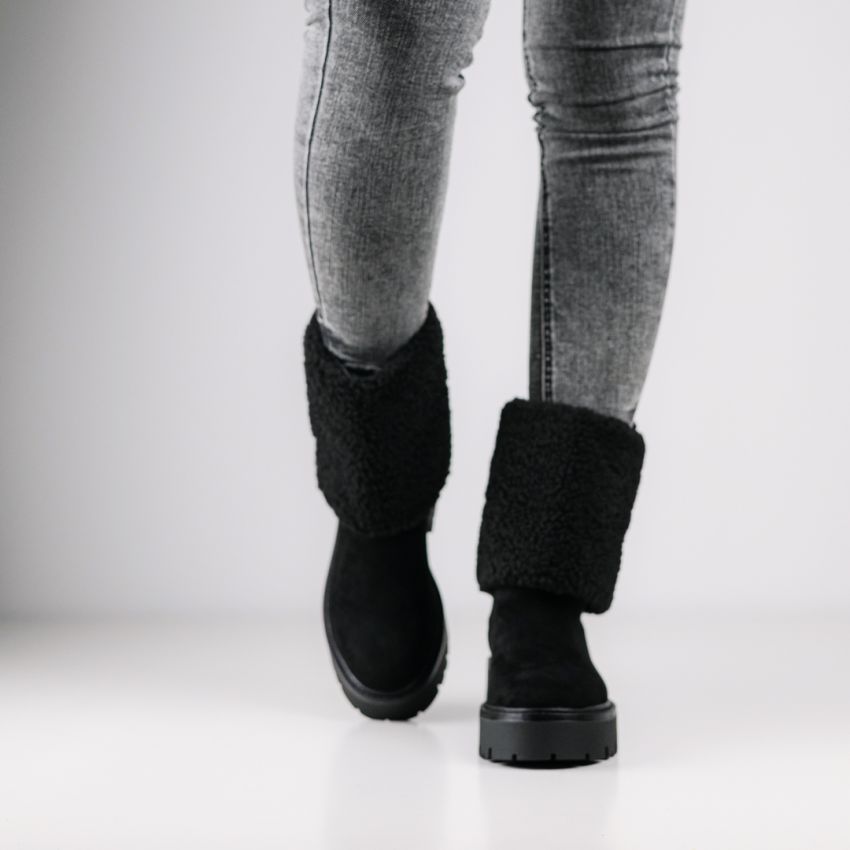 Monogrant - Violet fekete női bokacsizma