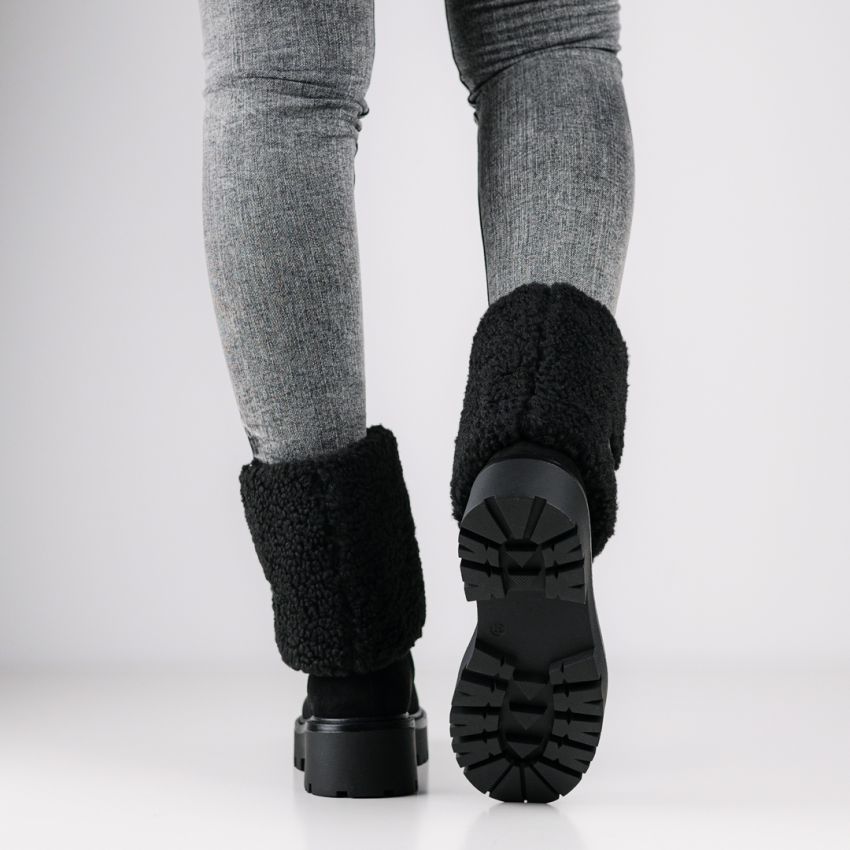 Monogrant - Violet fekete női bokacsizma